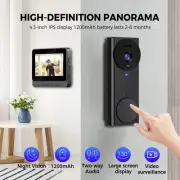 4.3" Wireless Doorbell Camera Smart Security Intercom Video Cam Door Bell Ring