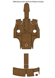 2008 Glastron GLX 235 Swim Platform Cockpit Pads Boat EVA Teak Deck Flooring Mat