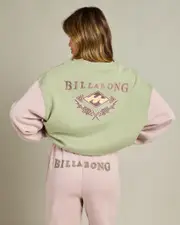 [Billabong] Billabong Women's The Original Vibes Kendall Crewneck Sweatshirt Size Large L Multicolor