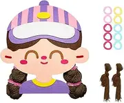 Hairstyle Craft Kit, Handmade Learn to Braid Hair Toy, Travel Activity, Arts and Crafts Kits, Girls Braiding Toys, Busy Book Braiding Toys for Adults