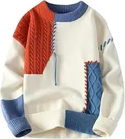 [Hamthuit] Mens Ripped Hole Sweater Winter Sweaters Men Soft Warm Autumn Pullover Casual Long Sleeves Sweater