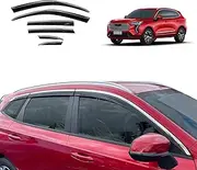 OAD4X4 Weathershields Compatible with Haval Jolion 2021-2024, Stainless Edge Weather Shields Window Visors Wind Deflectors Sun Rain Guard 6PCS Set