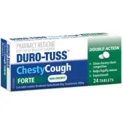 Duro-Tuss Chesty Cough Forte 24 Tablets Double Actions Chest Congestion DuroTuss