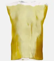 [Prada] Prada Sleeveless silk-blend blouse AU 4 yellow