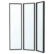 NISSEDAL mirror combination, black, 130x150 cm