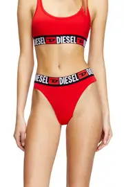 [Diesel] Diesel - 3-pack thongs with logo waist - Strings - Woman - Multicolor XXS Multicolor