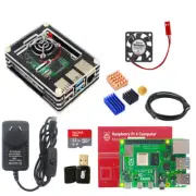 Raspberry Pi 4 2GB 4GB 8GB Starter Kit Case with Fan Power Supply 32GB SD Card