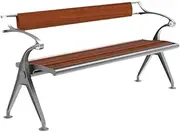 Outdoor Park Bench Park Outdoor Steel Bench, Wooden Double Chair, Garden Patio Lounge Backrest Seat Patio Garden Bench(Large)