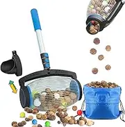 Zozen Nut Gatherer, 2 Dumping Method | Walnut Picker Upper Roller, Pine Cone Picker Upper - Apply to Pinecone, Hickory, Chestnuts, Buckeyes, Golf, Crab Apple Objects Size 1'' to 2.5''; 1.5 Gallon