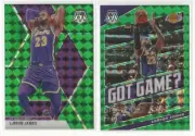 2019-20 Mosaic Basketball Lebron James Green Lot - Base & Got Game Insert Lakers