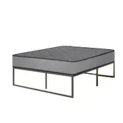 Advwin Single Size Bed Frame Metal and Single Mattress 25cm Grey