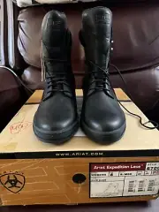 Ariat Expedition Lace Paddock Boots Black Size 8 New