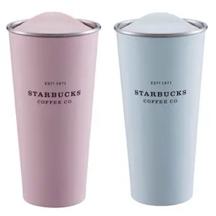 韓國同款🇰🇷星巴克粉紅粉藍Togo不鏽鋼杯 杯蓋 櫻花粉 baby藍 環保杯 聖誕 交換 禮物