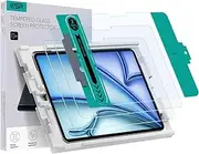 ESR 2 Pack Screen Protector for iPad Air 11 Inch M3/M2 (7th/6th Generation, 2025/2024), 9H Tempered Glass Film with Easy Application Tray, Scratch Resistant, Bubble Free, HD Clarity, Touch Sensitive