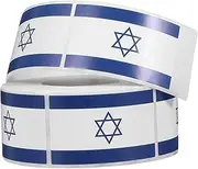 Operitacx 1 Roll Israel Flag Sticker Weatherproof Self Adhesive Israel Labels Patriotic Stickers for Water Bottle Journal Craft Scrapbook Car Bumper Decals