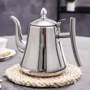 1000/1500ml Teapot Stainless Steel Royal Tea Pot With Tea Strainer Golden Silver