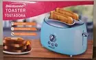 Brentwood Cool-Touch 2-Slice Retro Toaster with Extra-Wide Slots (Blue)