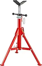 VEVOR V Head Pipe Stand Adjustable Height 28-52 Inch, Pipe Jack Stands 2500 LB. Capacity, Folding Portable Pipe Stands 1/2 to 12 Inch Pipe Supporting, Steel Jack Stands