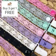 Vintage Style Crochet Dummy Clip - Pacifier Chain - Soother Holder - Dummie Band