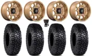 KMC Toro S 15" Wheels Bronze 30" Intersect Tires Polaris Ranger XP 9/1K