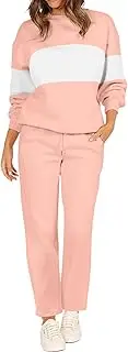 [FUPHINE] Women's Two Piece Oversized Loose Outfits Long Sleeve Pullover Tops & Pants Tracksuit Lounge Sets