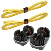 NonZero Gravity PowerDyne 55lbs Adjustable Dumbbell Set & 10lb Resistance Bands