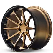 (4) 19x8.5/19x10.5" Ferrada Wheels FR4 Matte Bronze with Gloss Black Lip (B5) (for: Mazda)