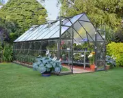 Maze Walk in Polycarbonate Greenhouse Grey Frame 8ft x 16ft