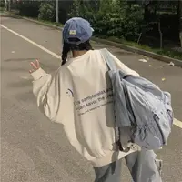 在飛比找momo購物網優惠-【D.studio】韓版字母oversize大學T 連衣裙(