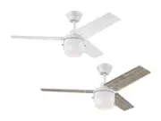 Ceiling Fan Lamp with Pull Cord Westinghouse Talia White Pine 105 CM