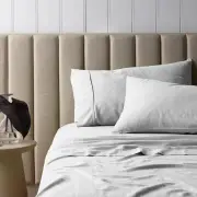 Vintage Design Homewares White Vintage Washed Linen Cotton Blend Sheet Set King