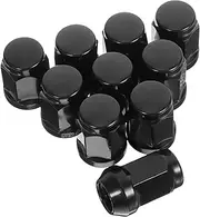 Beatifufu Car Lug Nut Covers 10pcs Set Universal Fitment Chrome Plated Salt Spray Test Protect Wheel Hubs
