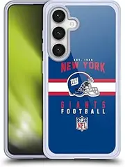 Head Case Designs Officially Licensed NFL Helmet Typography New York Giants Graphics Soft Gel Case Compatible with Samsung Galaxy S24 5G