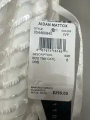 Aidan Mattox Women Cocktail White/ivory Dress. New With Tag. (Paid $295)