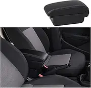 Compatible For Suzuki Splash Armrest Box Car Armrest Box Storage Box Internal Modification USB Charging Ashtray(B2-black white 3 usb)