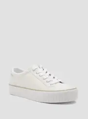 GUESS Women's White Nortin Logo Low Top Sneakers Size: 10