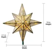 New GE 16 LED Lights Star Tree Topper Capiz Style Bethlehem Star Christmas