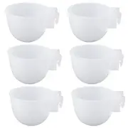 6 Pcs Mini Bird Food Bowl Feeder, Parrot Convenient Hanging Container, Plastic