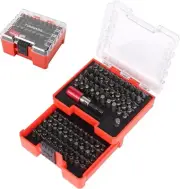 102-Pc Screwdriver Bit Set, S2 Steel 1/4" Hex Shank Bits Includes Quick Relea...