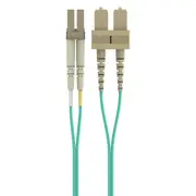 Fiber Patch Cable 10 Gig Aqua 50/125 LC/SC 3 Meter