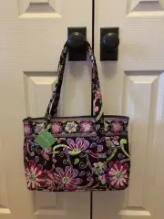 Vera Bradley Betsy Tote In Retired Purple Punch Pattern