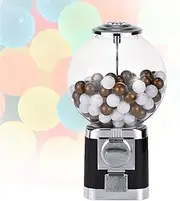 Candy Gumball Vending Machine Big Bubble Gumball Machine, Countertop Ball Bulk Vending Machine, Classic Gumball Pinballs Capsule Toys,Black