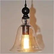CJLWSLCO American Style Pendant Lighting Bell Hanging Lamp Restaurant Cafe Kitchen Light for Kitchen Island Dining Room Bedroom Hallway Bar Living Room Ceiling Light Fixture E27 Base Hanging Light
