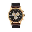 Nixon "Sentry Chrono Leather" Watch (Gold/Indigo/Brown) Analog Watch