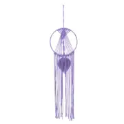 Macrame Dream Catchers, Purple Handmade Leaf Design Cotton Dream Catcher