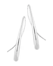 Bloomingdale's Fine Collection Long Teardrop Threader Earrings in 14K White Gold