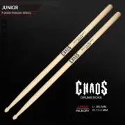Chaos Junior Kids Drum Sticks - Natural - Hickory