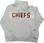 '47 Men's Grey Gibson Fashion Hoodie - NFL Hooded Long Sleeve Pullover Hood Sweatshirt