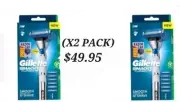 (2X PACK) Genuine Gillette Mach3 Turbo Razor 1 Handle + 6 Cartridges BRAND NEW