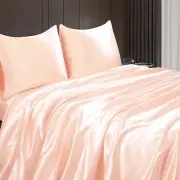 Bed Sheet Set - Super Soft Easy Care Satin Silk Sheet Set with 21'' Deep Pock...